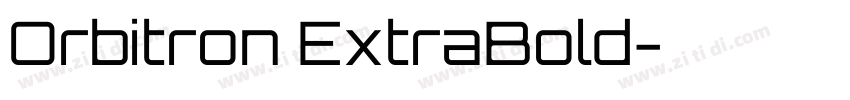 Orbitron ExtraBold字体转换